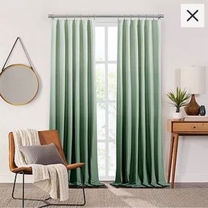 Ombré Green Curtains 8FT long